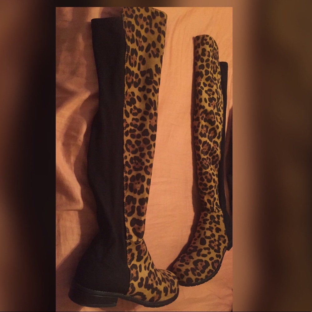 Cheetah Thigh High Boots